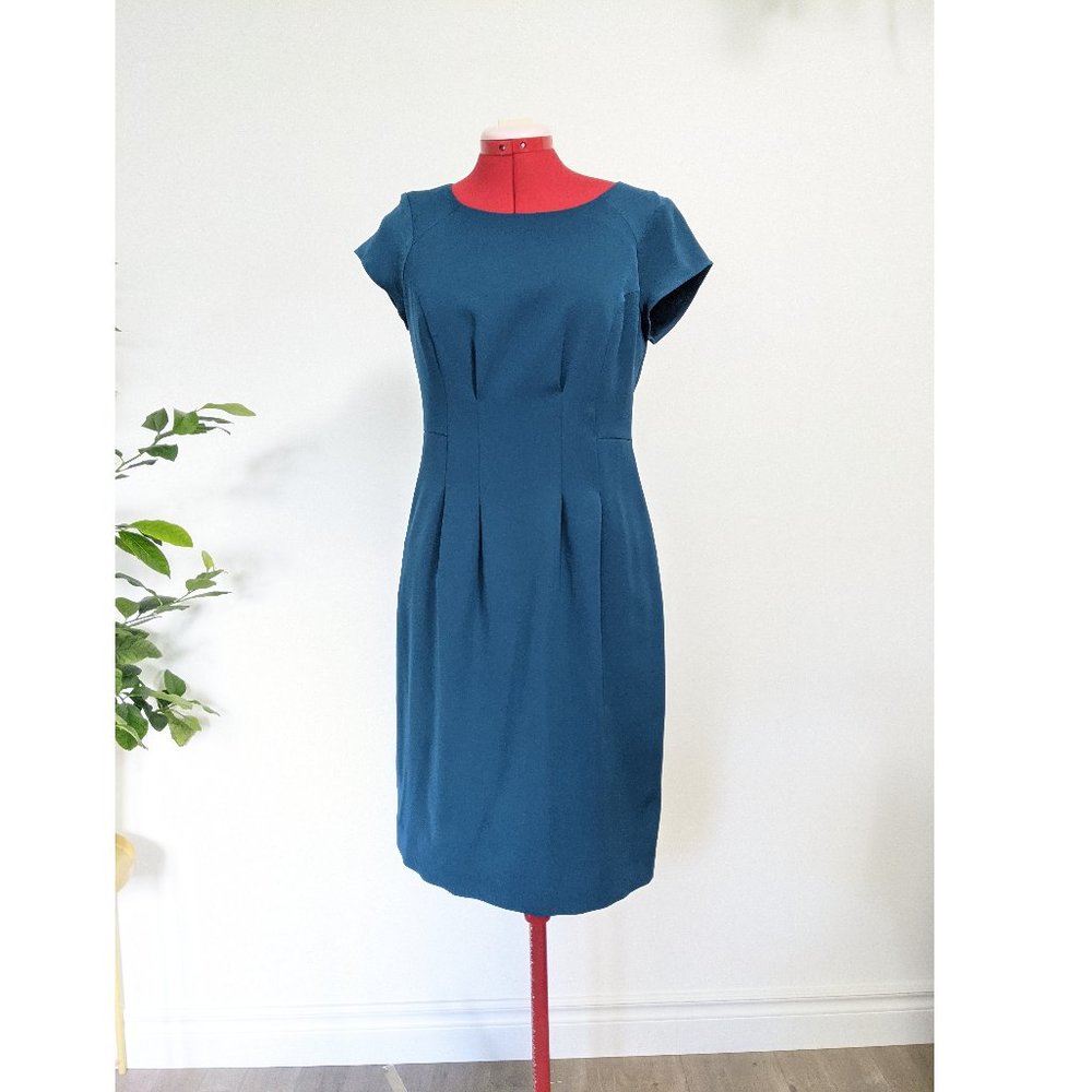 Jacob - Dark Teal cap sleeve dress